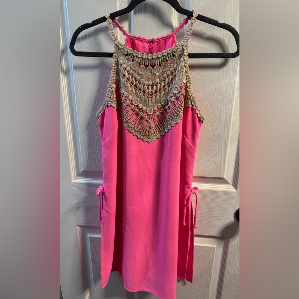 Lily Pulitzer Hot Pink Pearl Romper